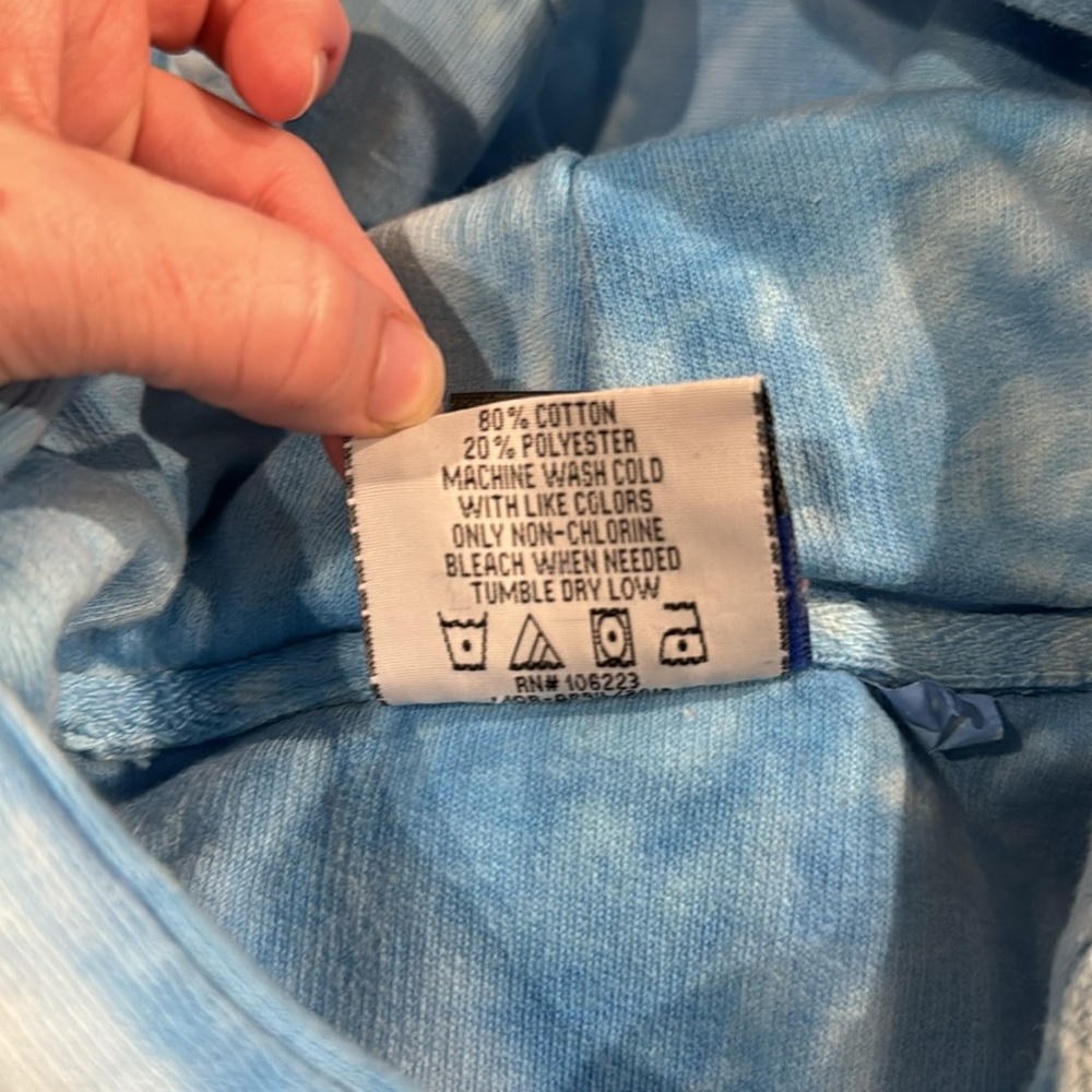 NWOT BLUE WHITE TIE DYE Santa Cruz HOODIE M - Picture 7 of 8